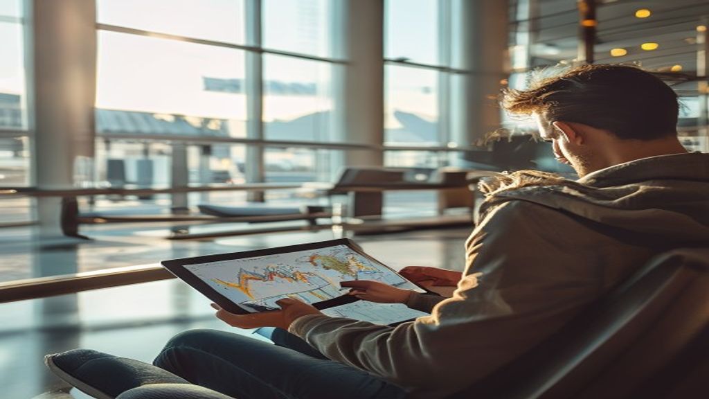A modern airplane soaring over a map of Japan, highlighting affordable direct flights for travelers.