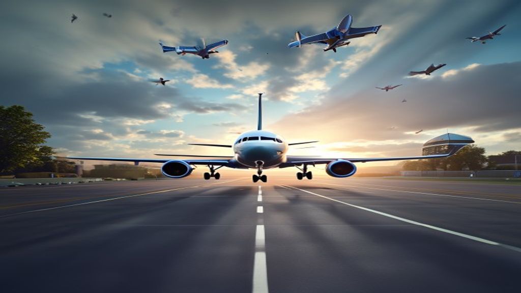 A sky view of a commercial airplane departing Birmingham for London, highlighting fast city‑to‑city travel.