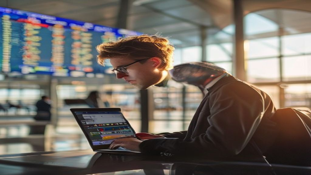 View a traveler boarding a flight from Leeds to Barcelona, highlighting the quick and easy connection.