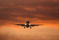 Airplane departing, symbolizing flights from Leeds to Barcelona